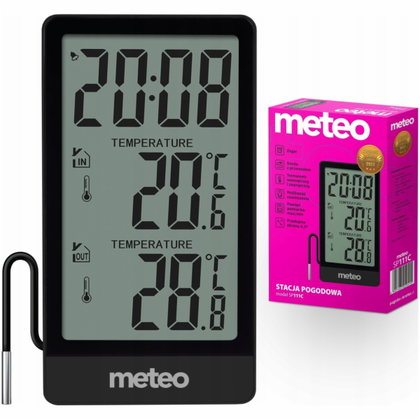 Meteo rologická stanice Venkovní/vnitřní teploměr METEO S...