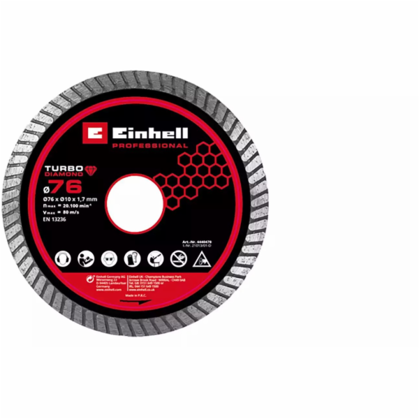 Einhell DIAMANTOVÝ KOTOUČ 76 x 1,7 PRO TP-CO 18/76-C