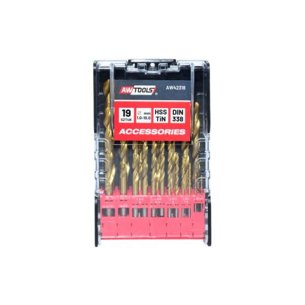 AWTools SADA VRTÁKŮ DO KOVU A TITANU 0,19 dílů/1–10,0 mm/...