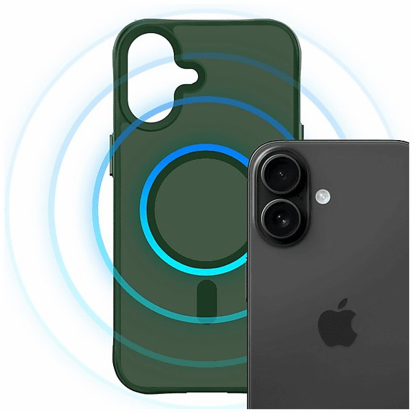 3MK Apple iPhone 16 - kouřový kryt MagCase zelený