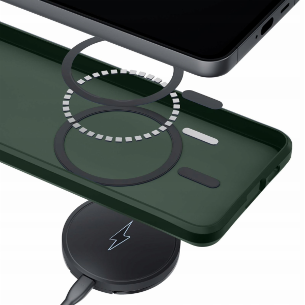 3MK Apple iPhone 16 Pro - Kouřový MagCase zelený