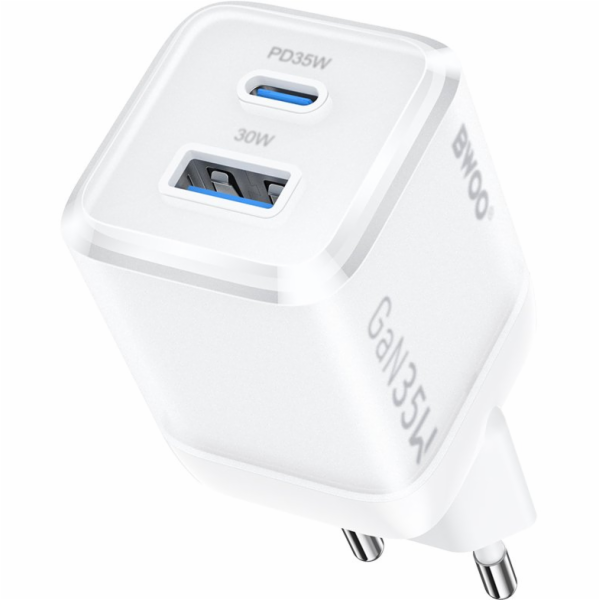 BWOO Nabíječka do zásuvky GaN CDA222 PD 35W 1 x USB 1 x U...