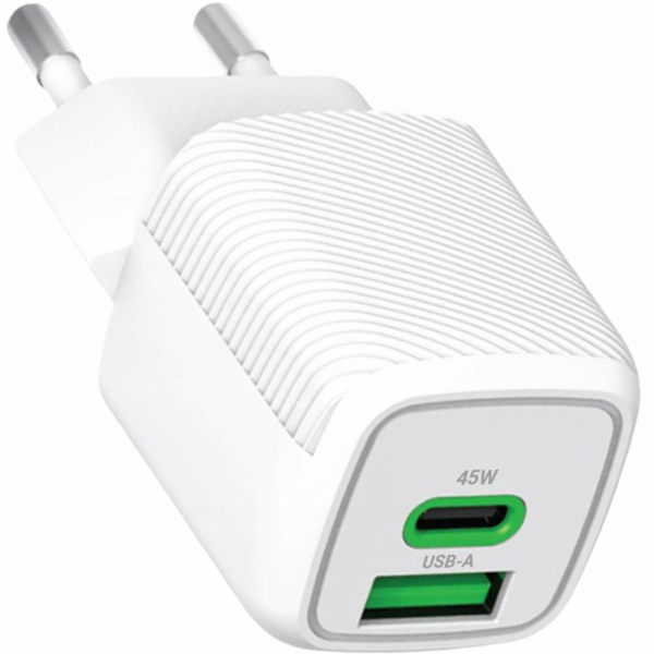 NoName Nabíječka LTC PD 45W USB-A/USB-C GaN do zásuvky