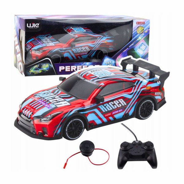 LeanToys Dálkově ovládané RC závodní auto se svítící karo...