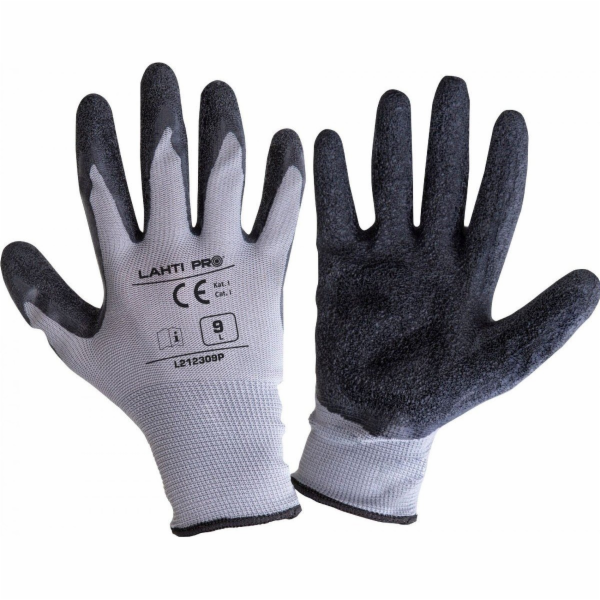 Lahti Pro Latexové rukavice šedo-černé l212308p, 12 párů,...