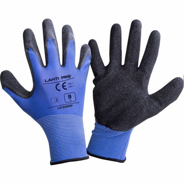 Lahti Pro Latexové rukavice modro-černé l212409p, 12 párů...