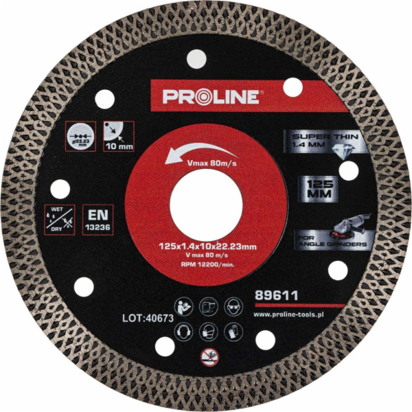 Pro-Line Diamantový řezný kotouč, tenký, 125*1,4*10*22,23...