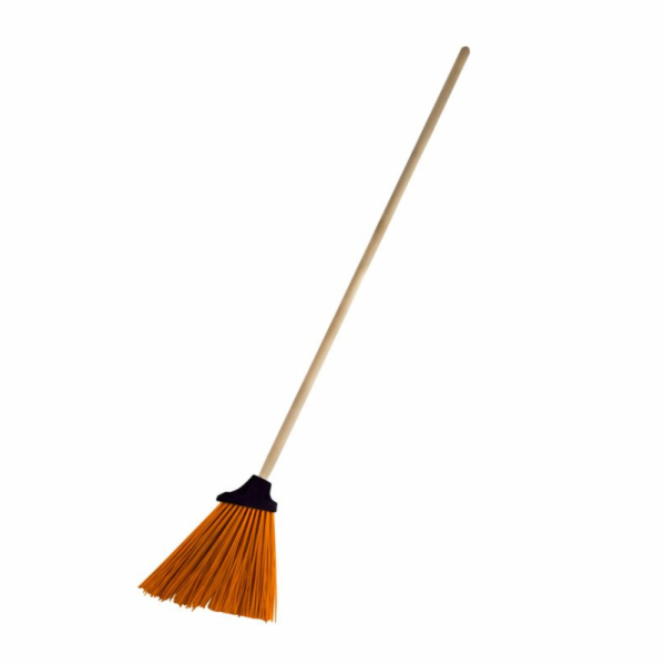 Mega kartáč na domácnost s dřevěnou rukojetí 120 cm oranž...