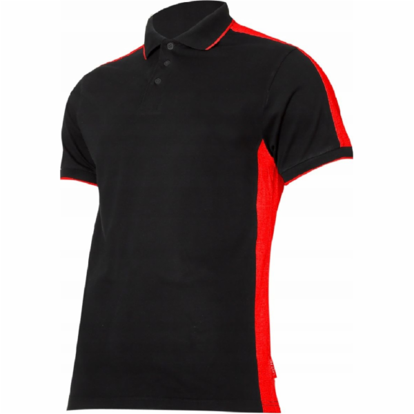 Lahti Pro Pánské polo tričko 190g/m2, černé a červené, ve...