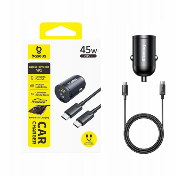 TelForceOne Autonabíječka Baseus PrimeTrip VP2 45W černá