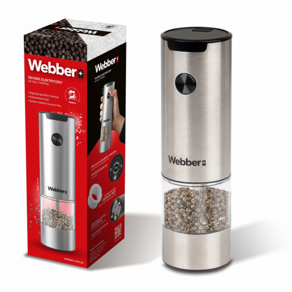 Webber Mlýnek na pepř ELEKTRICKÝ MLÝNEK NA PEPŘ NEBO SŮL ...
