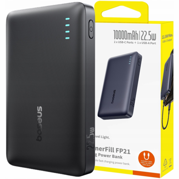 Baseus Powerbanka EnerFill FP21 10000mAh 22,5W USB-A - US...