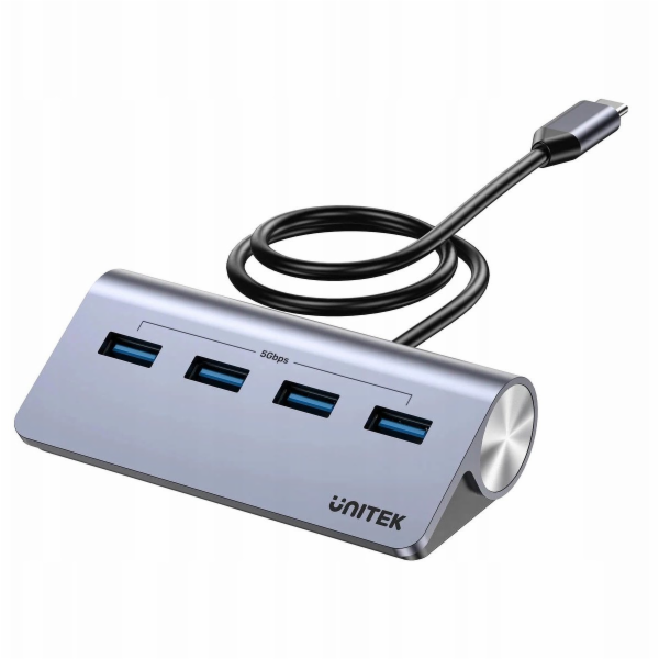 Unitek USB HUB Unitek Ergonomický USB-C Hub | 4x USB-A | ...