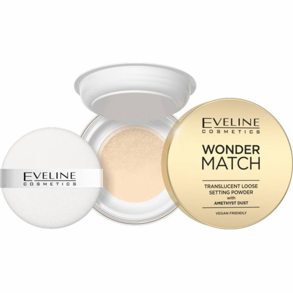 Eveline Wonder Match sypký fixační pudr s ametystovým pra...