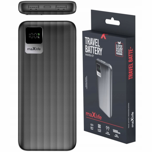 Import Powerbanka Maxlife MXPB-07 10000 mAh černá