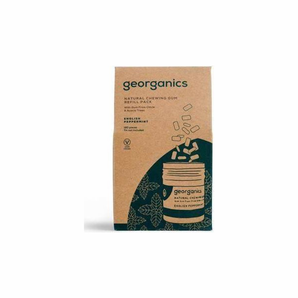 Georganics Přírodní žvýkačka, anglická máta peprná, 180 ž...
