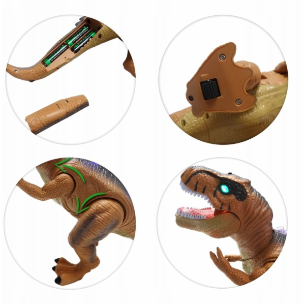 Egaleco B23K DINOSAUR RC ROBOT LED HUDBA