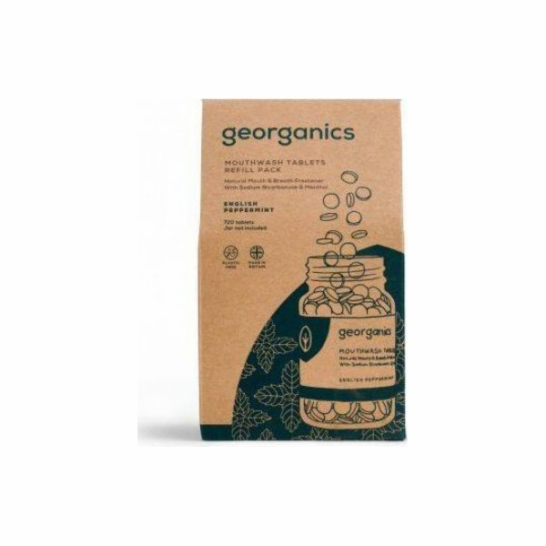 Georganics Tablety na ústní vodu Natural, anglická máta p...