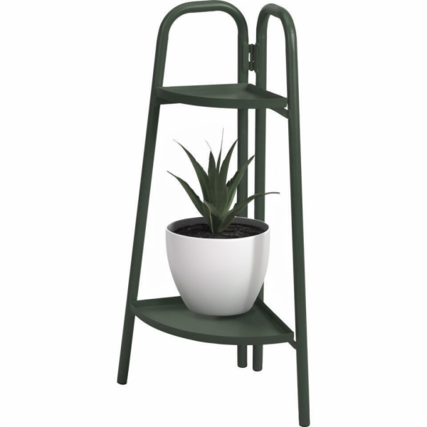 Tectake kovový rohový stojan na květiny, 2 úrovně, 70 cm