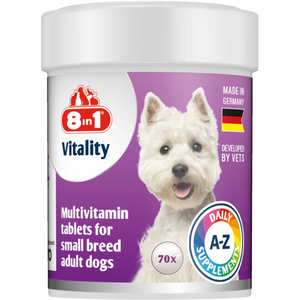 8in1 8v1 Vitality multivitaminy pro psy malých plemen - 70tb