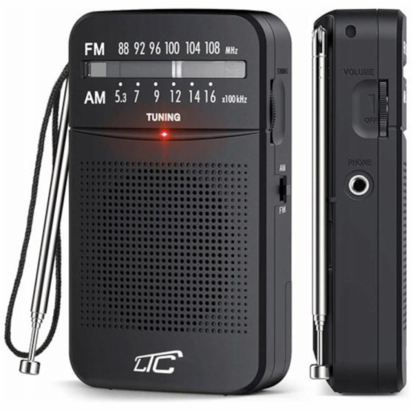 LTC Kapesní rádio LEGA LX2029C s AM/FM/AUX napájením