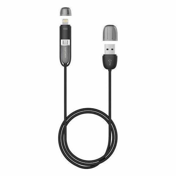 Fujifilm Kabel USB-A - microUSB + Lightning 1 m černý (FP...