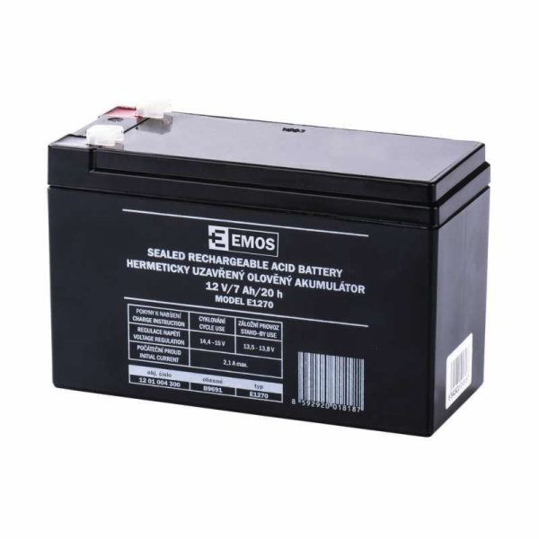 Emos baterie SLA 12V / 7 Ah, Faston 4.8 (187)