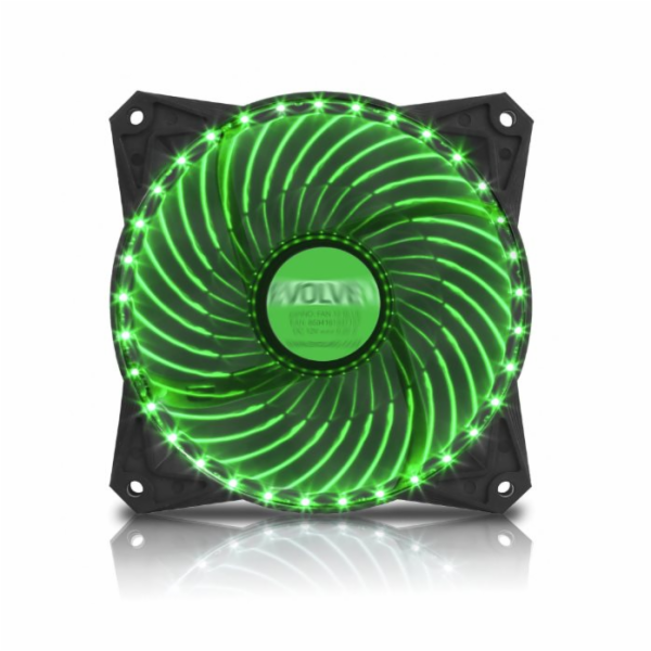 EVOLVEO ventilátor 120mm, LED 33 bodů, zelený