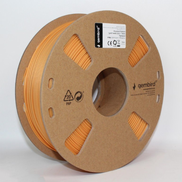 Gembird filament PLA-PLUS 1.75mm 1kg, oranžová