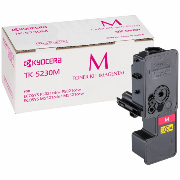 Kyocera toner TK-5230M červený na 2 200 A4 (při 5% pokryt...