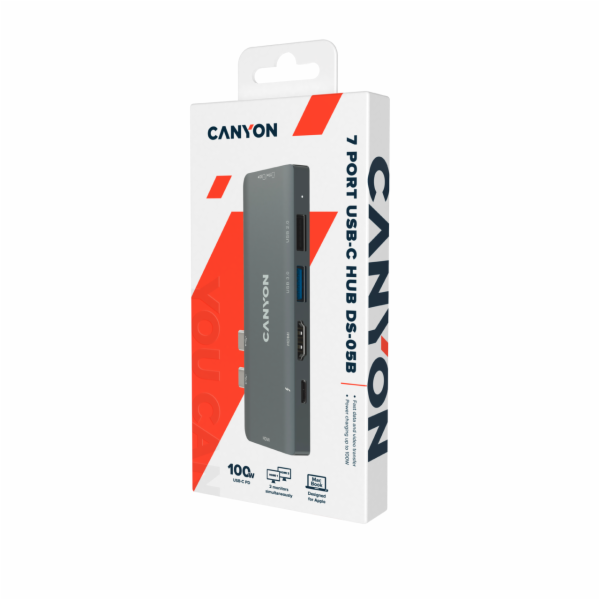 CANYON replikáítor portů DS-5B, 7v1, pro Apple Mackbook s...