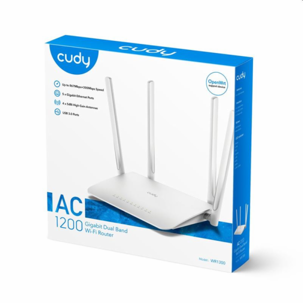 Router WR1300 Mesh Gigabit WiFi AC1200 