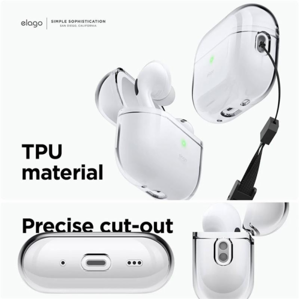 Elago Elago AirPods Pro 2 Nylon Strap TPU Shell Case - po...