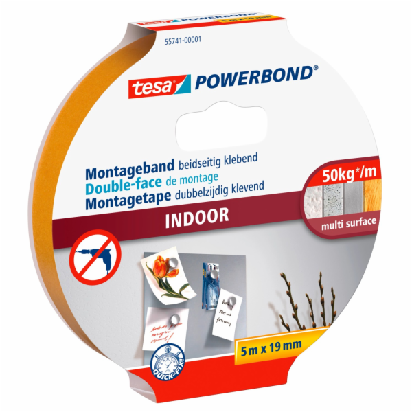 Tesa Montážní páska Powerbond pro vnitřní použití 5 m 19 mm