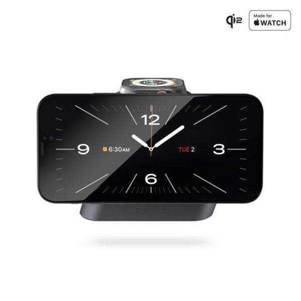 Zens Bezdrátová nabíječka 2v1, ZENS Nightstand Charger Pr...
