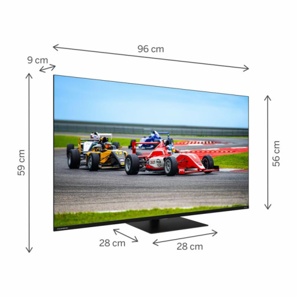 Thomson 43QG7C14 - Google TV 43" QLED Pro, 4K, 144 Hz, 4x...