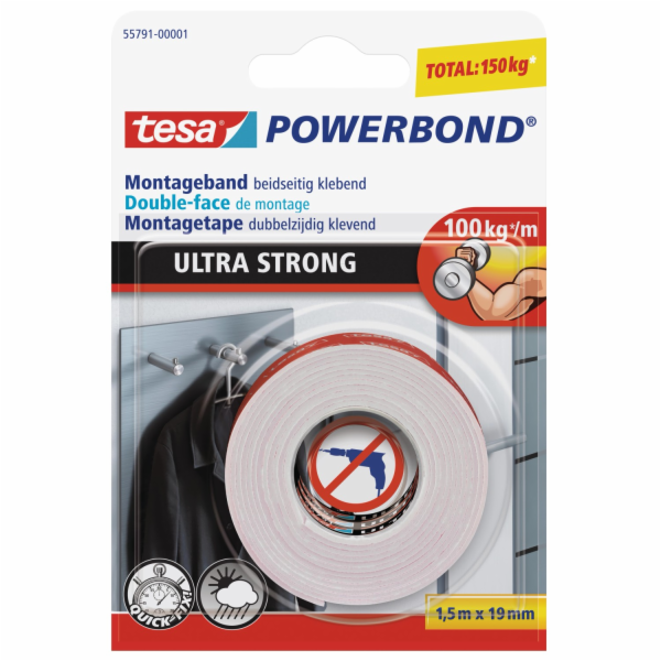 Montážní páska Tesa Powerbond Ultra Strong 1,5 m x 19 mm
