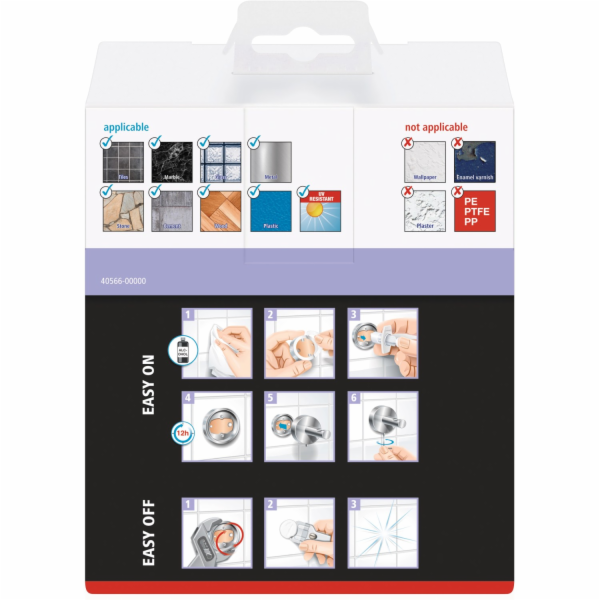 Držák na zubní kartáček Tesa Moon Black, matné černé saté...