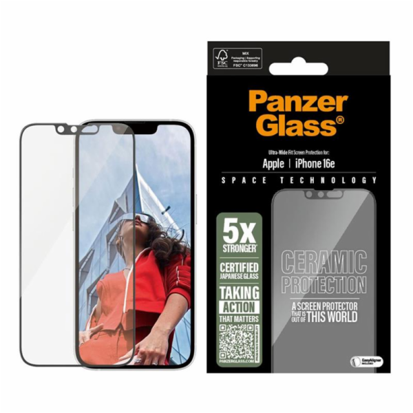 PanzerGlass ochranné sklo Ceramic pre iPhone 16e/14/13/13...