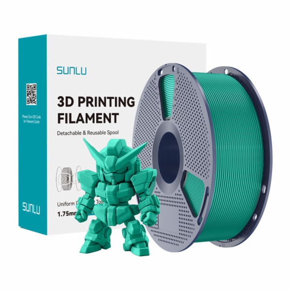 Filament Sunlu PLA+ 2.0 v barvě trávově zelené
