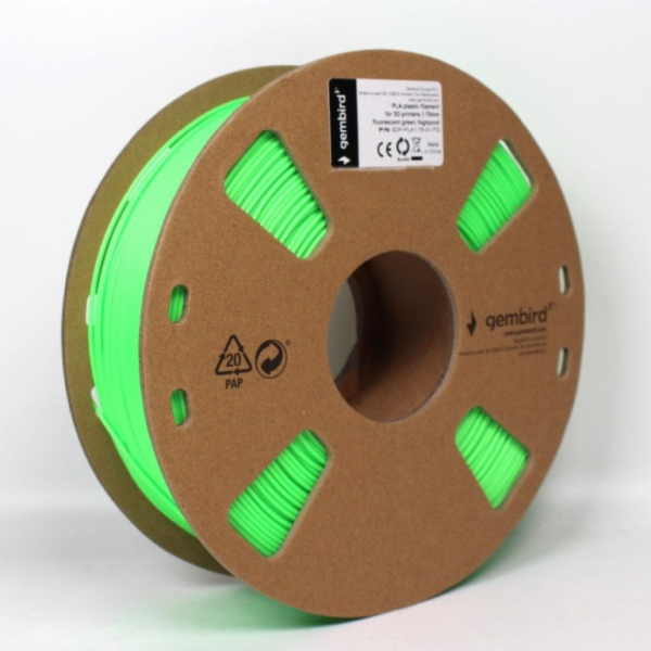 GEMBIRD Tisková struna (filament), PLA, 1,75mm, 1kg, fluo...