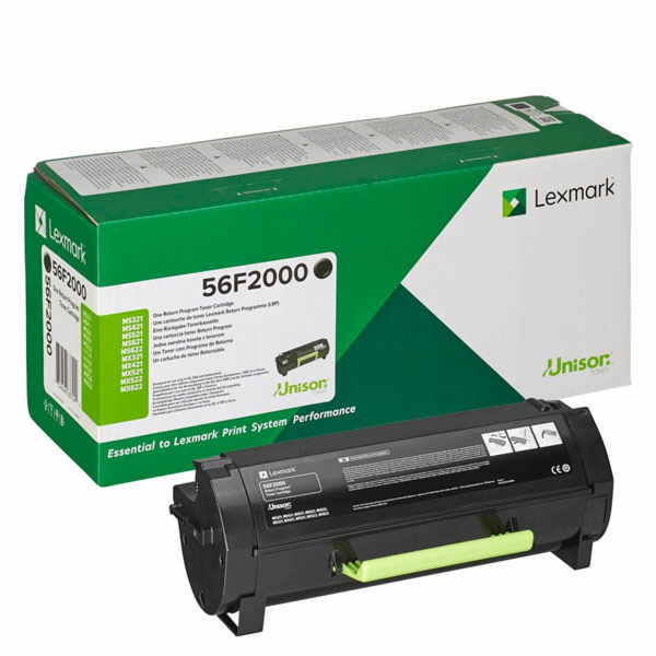 Lexmark černý toner 56F2000pro MS3/4/5/6,MX3/4521 na 6 00...