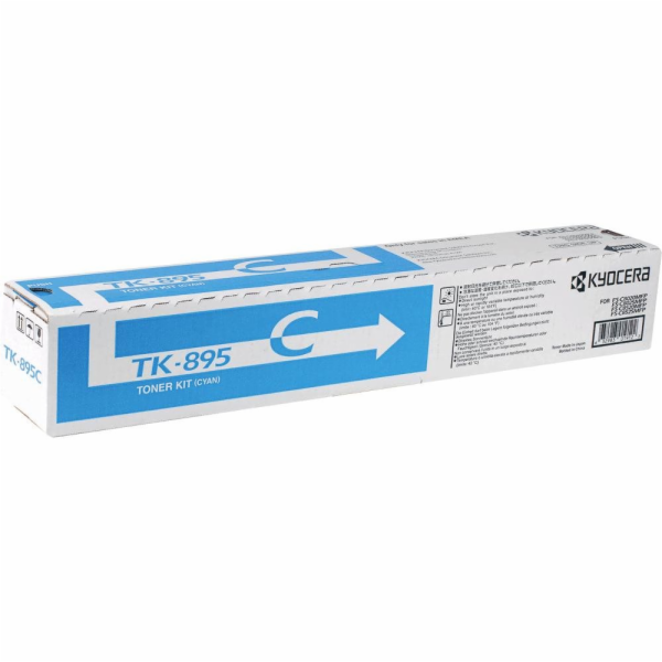 Kyocera toner TK-895C cyan na 6 000 A4 (při 5% pokrytí), ...