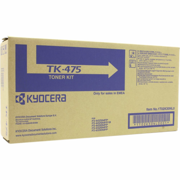 Kyocera toner TK-475 na 15 000 A4 (při 6% pokrytí), pro F...