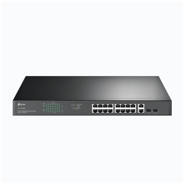 TP-Link TL-SG1218MP 18portový gigabitový switch do racku ...