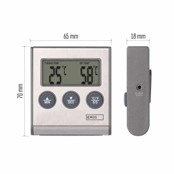 Digitální grilovací teploměr a minutka E2157