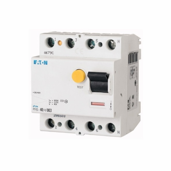 Proudový chránič Eaton 25A 4P 30mA PF6