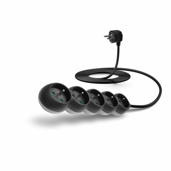 CONNECT IT prodlužovací kabel 230 V, 5 zásuvek, 3 m, bez ...