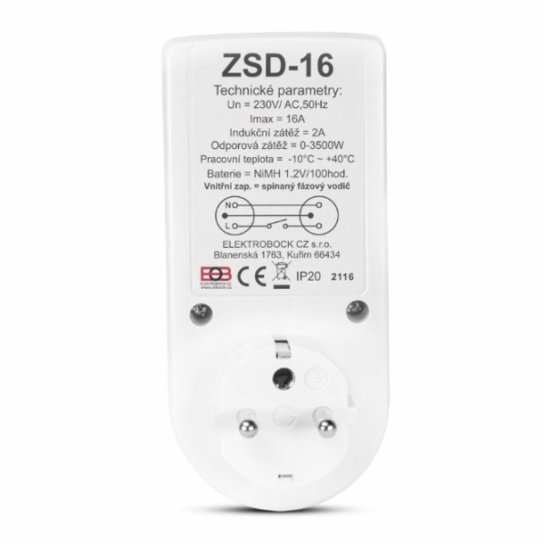 ZSD16 Digitální spínací zásuvka