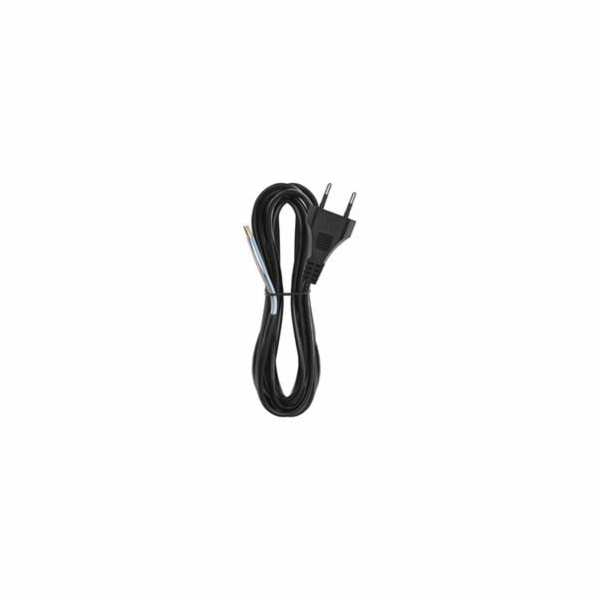 Kabel flexo 2 x 0,75mm, černá, 3m plochá, bal.  S19273